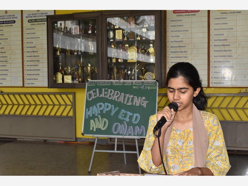 Celebration of Onam and EID