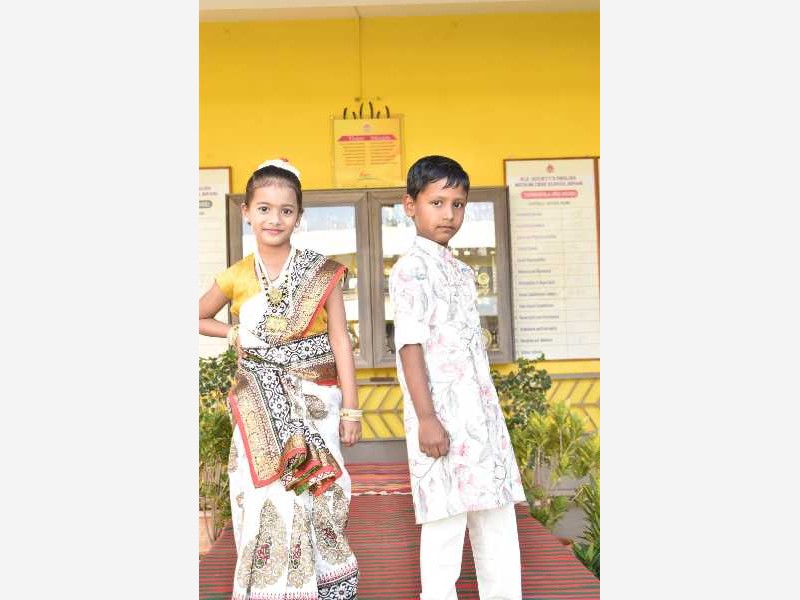 Sankranti Ethenic Day 1st Std 2025-26 KLE CBSE School Nippani