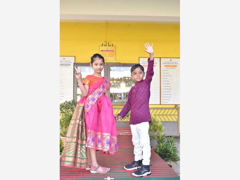 Sankranti Ethenic Day 1st Std 2025-26 KLE CBSE School Nippani